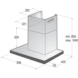 Витяжка Т-подібна Gorenje WHT6SYW - мініатюра 5