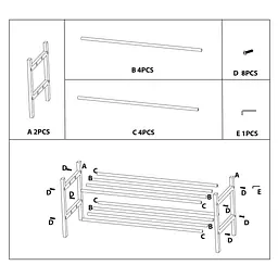 Полиця для взуття Casa Si Shoe Rack Bamboo (CS92307W04) - мініатюра 5