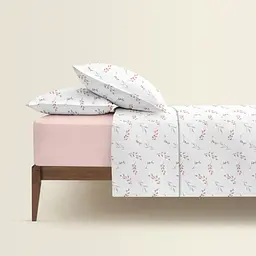 Комплект постільної білизни Cosas євро з простирадлом на резинці ROSA BRANCHLETS 200 x 220 см (BudRoseGray_El-40Rose_200) - мініатюра 2