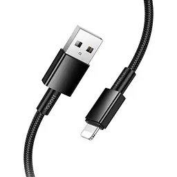 Дата кабель Hoco X119 Energy USB to Lightning 2.4A (1m) Black - мініатюра 3