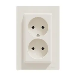 Розетка Schneider Electric ASFORA без заземлення подвійна крем (EPH9700123)