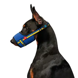 Намордник для собак Waudog Nylon Colors of freedom, пластиковий фастекс M (19-26 см) (351-4020) - мініатюра 3