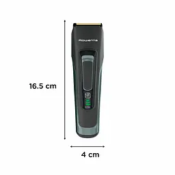 Rowenta Машинка для стрижки Advancer, для бороди, вусів, голови, мережа+акум., роторний мотор, насадок-2, кейс, титан.напил., темно-зелений - мініатюра 3
