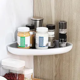 Полиця кутова МВМ My Home BP-26 клейка біла з сірим (BP-26 WHITE/GRAY) - мініатюра 7