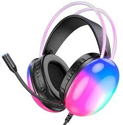 Навушники Hoco W109 Plus Rich USB7.1 channel gaming headphones Black