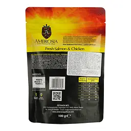 Сухий корм Ambrosia Grain Free для дорослих собак малих порід зі свіжою куркою та лососем 100 г - мініатюра 3