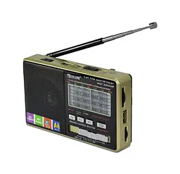 Радіоприймач з MP3 плеєром, Golon RX-2277 колір "Золото" від флешки з USB + Micro SD і акумулятором (ST) - мініатюра 2