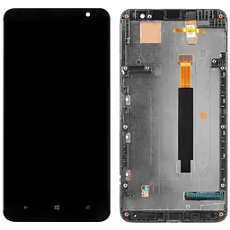 Дисплей Nokia 1320 Lumia чорний, оригінал PRC, з рамкою