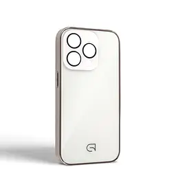 Чехол-накладка для Apple iPhone 15 Pro, Replica MagSafe, белый, противоударный защитный чехол с магнитным кольцом MagSafe, защита всего корпуса, TPU+PC, зеркальный, выступающий бортик вокруг экрана, ArmorStandart (ARM76247) - мініатюра 2