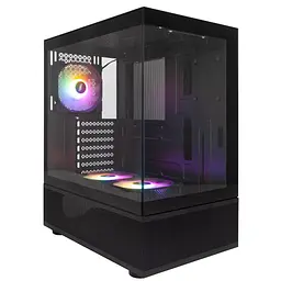 Корпус 1stPlayer Mi7-A-BK-2F7R-1F7 Black без БП (Mi7-A-BK-2F7R-1F7) - мініатюра 1