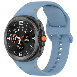 Силіконовий ремінець на смарт годинник Samsung Galaxy Watch 8 40mm/8 Classic 46mm/8 44mm, Silicone, light blue, зі зручною застібкою, на фітнес браслет, ArmorStandart (ARM86873)
