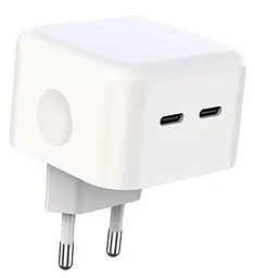 Сетевое зарядное устройство для XO L102 double USB-C QC&PD3.0 35W 3A Белый