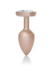 Анальна пробка - Jewellery Pearl Gold Heart Plug Clear S - мініатюра 5