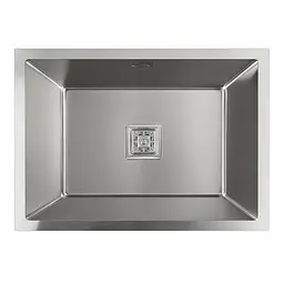 Кухонна мийка Platinum 58x43 нержавійка монтаж під столешню HSB (квадратний сифон 3,0/1,0), Нержавіюча сталь