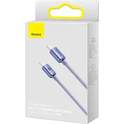 Кабель Baseus Crystal Shine Series Fast Charging Cable Type-C to Type-C 100W 1.2m CAJY000605 Purple - мініатюра 4