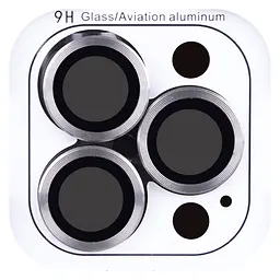 Захисне скло Metal Classic на камеру (у упак.) для Apple iPhone 16 Pro (6.3) / 16 Pro Max (6.9) Сірий / Titanium Gray - мініатюра 3