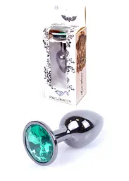 Анальна пробка Jawellery Dark Silver PLUG Green Boss Series 64-00033 98288 - мініатюра 1