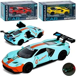 Машина AP-1747 АвтоСвіт, 1:32, метал, інерція, 16см, звук, світло, відчиняються двері, гумові колеса