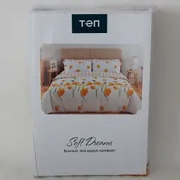 Постільна білизна ТЕП Soft Dreams Яскравий нарцис євро 70x70 білий - мініатюра 8