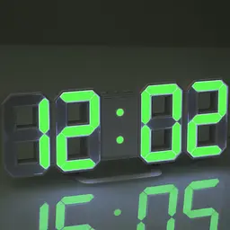 Настільний LED годинник електронний з будильником термометром від USB Caixing CX-2218 зелене підсвічування - мініатюра 4