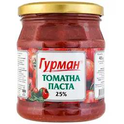 Паста томатная Гурман 25%, 485 г (883015)