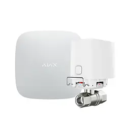 Комплект антипотоп Ajax: централь Hub2 (2G) + кран перекриття води WaterStop 1/2" (DN15), білий (26-00157-26-00212) - мініатюра 4