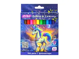 Фломастери ZIBI 12кол. UNICORN, KIDS Line ZB.2826