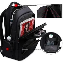 Рюкзак міський Tigernu T-B3140 18л для ноутбука 15.6" Black (17047) - мініатюра 4