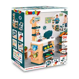 Ігровий набір Smoby Інтерактивний маркет з візком, звуковим ефектом, аксесуарами, 48,9 х 38,5 х 89,6 см (350238) - мініатюра 2