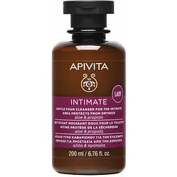 Очищающая пенка для интимной гигиены Apivita Intimate Защита от сухости с прополисом и алоэ 200 мл