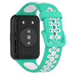 Силіконовий ремінець Primolux Perfor Classic для смарт-годинника Huawei Watch Fit 2- Mint White - мініатюра 2