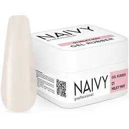 База для нігтів Naivy Professional №01 Milky May каучукова кольорова 30 мл