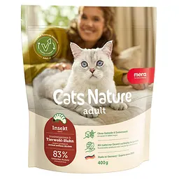 Сухий корм для дорослих котів всіх порід Mera Cats Nature Adult Insekt (Insekt) з комахами 400 г