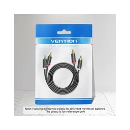 Кабель мультимедійний 2xRCA M to 2xRCA M 1.5m black Vention (BCMBG) - мініатюра 4
