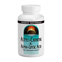 Амінокислота Source Naturals Ацетил-L-Карнітін та Альфа-Ліпоєва Кислота 650мг, 60 табл (SN1799)