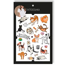Тату набір Tattooshka Котики та песики LB-145 (4825800010204) shop (4825800010204) - мініатюра 1