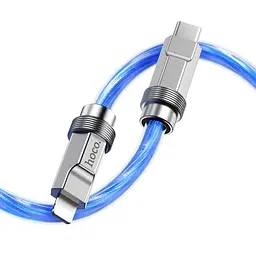 Дата кабель Hoco U113 Solid 20W Type-C to Lightning (1m) Blue - мініатюра 3