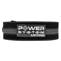 Пояс для важкої атлетики Power System PS-3800 PowerLifting, чорний/сірий - M