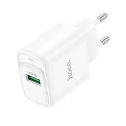 МЗП Hoco C140A Smart QC3.0 18W (1USB-A) White - мініатюра 3