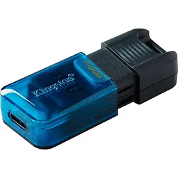 USB флеш-накопичувач Kingston DataTraveler 80 M 256GB USB-C 3.2 Gen 1 Blue/Black [DT80M/256GB] [90938] - мініатюра 2