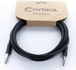 Балансный аудио кабель Jack 6,3 stereo — Jack 6,3 stereo Cordial EM1,5VV 1.5м - мініатюра 1