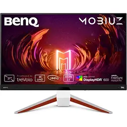 TFT 27" BenQ EX2710U, 4K UHD, IPS, 144Hz, 1 мс, 2хHDMI, DP, USB-hub, HAS, колонки, білий