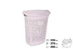 Кошик для білизни Violet House 0261 Віолетта Powder, 65 л, пудровий (0261 Віолетта POW с/к 65 л) - мініатюра 3