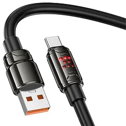 Дата кабель Hoco U143 Joy USB to Type-C 5A 1.2 м Black - мініатюра 3