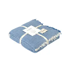 Покривало Lotus Home - Larna muslin blue 160x200