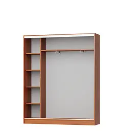 Шафа-купе дводверна MebelStar Стандарт AL ДСП/Дзеркало 170x45x210 см Дуб тахо (MBS-3466) - мініатюра 2