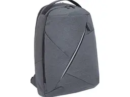 Рюкзак Optima поліестр сірий 43x28x11,5см діловий USB Anti-Theft арт.O97441