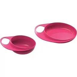Набір тарілок для годування Nuvita Easy Eating глибока і дрібна 2 шт. рожевий NV8461Pink - мініатюра 2