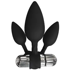Набір анальних вібропробок Bathmate Anal Training Plugs VIBE, 3 пробки та вібропуля - мініатюра 3