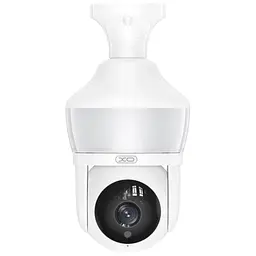 Внутрішня поворотна WiFi відеокамера XO CR02 Magic Light Bulb EU 3Мп для відеоспостереження Біла